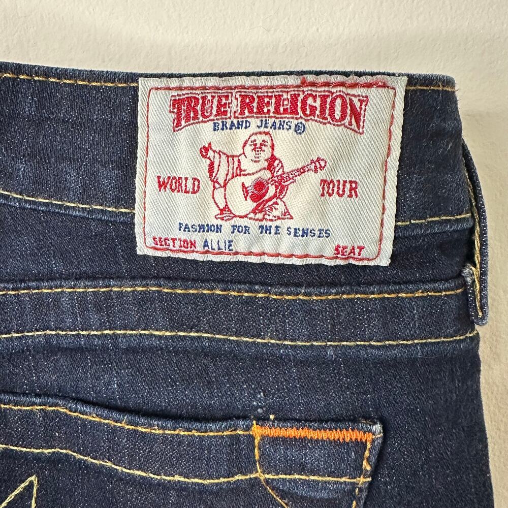 29 True Religion Allie Cuffed Denim Shorts Low Rise Y2K US Made Elena Gilbert - Picture 8 of 8